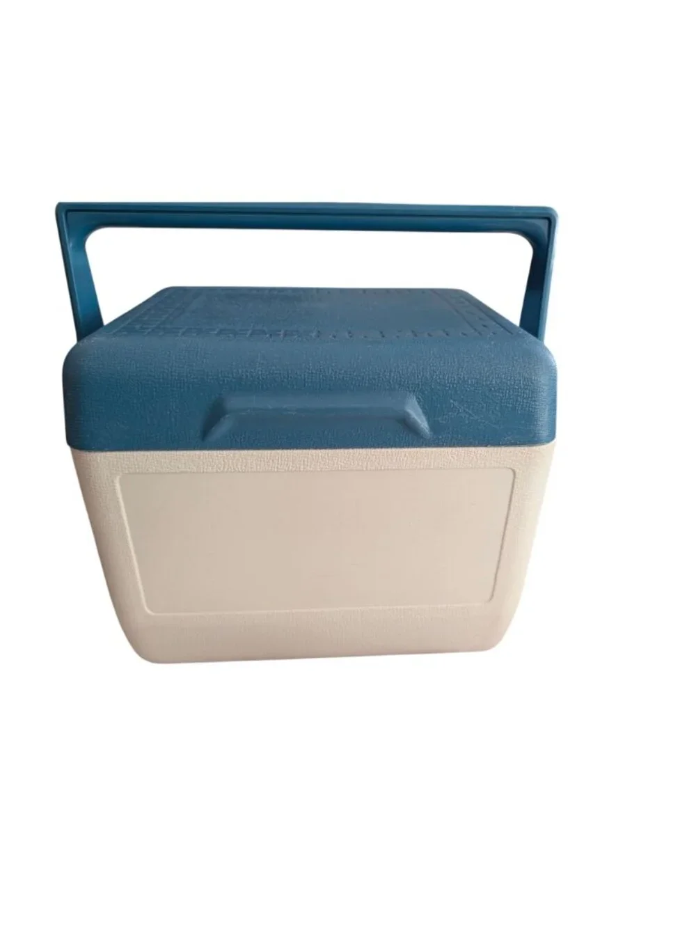 Vintage Rubbermaid Lunch Tote Cooler Blue & White With Handle Compact Design